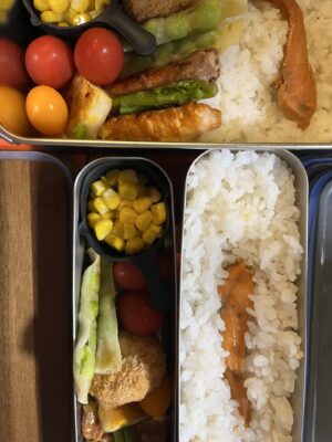 子どものお弁当、幕の内風に、おかずはいろいろ