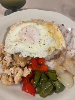 ピーマン入りガパオ